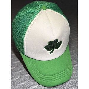St. Patrick's Day glitter green Lucky shamrock STRAP BACK One Size fits all HAT